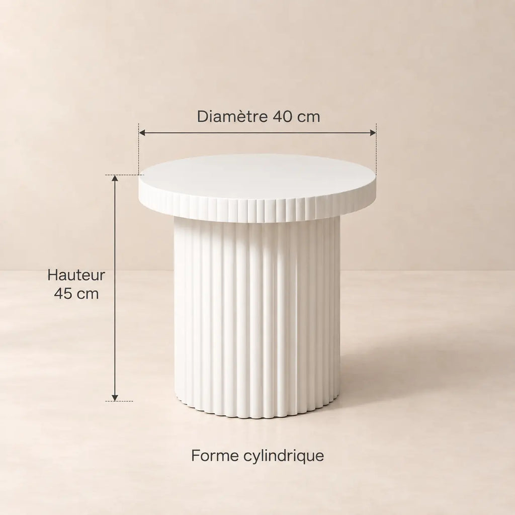 Table d’appoint en Béton Ciré OLGA - 40 cm Hawali Home