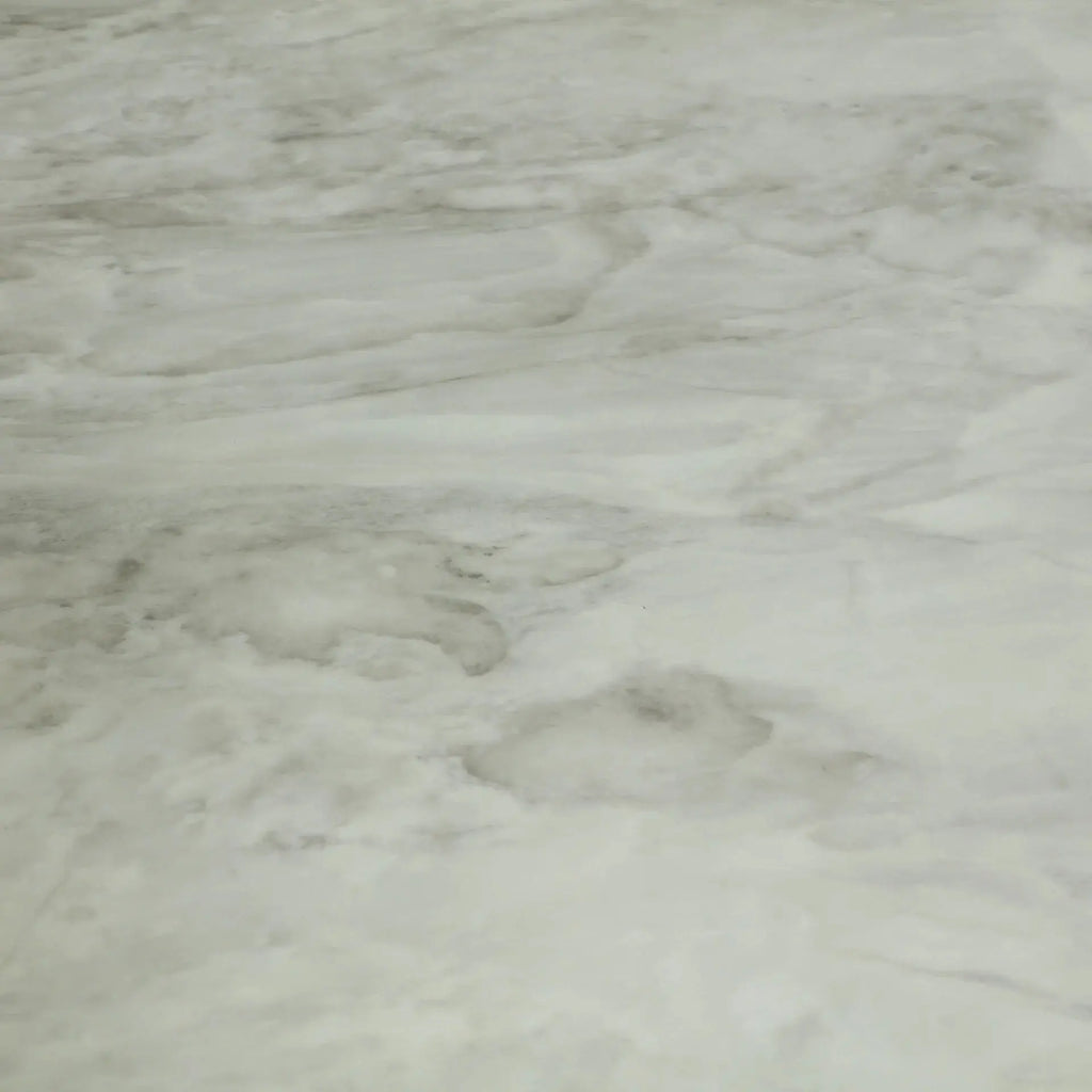 Table de Salle à Mange en Bois MDF Noir Plateau en Marbre Synthétique Blanc NOTH - 120 cm KODU