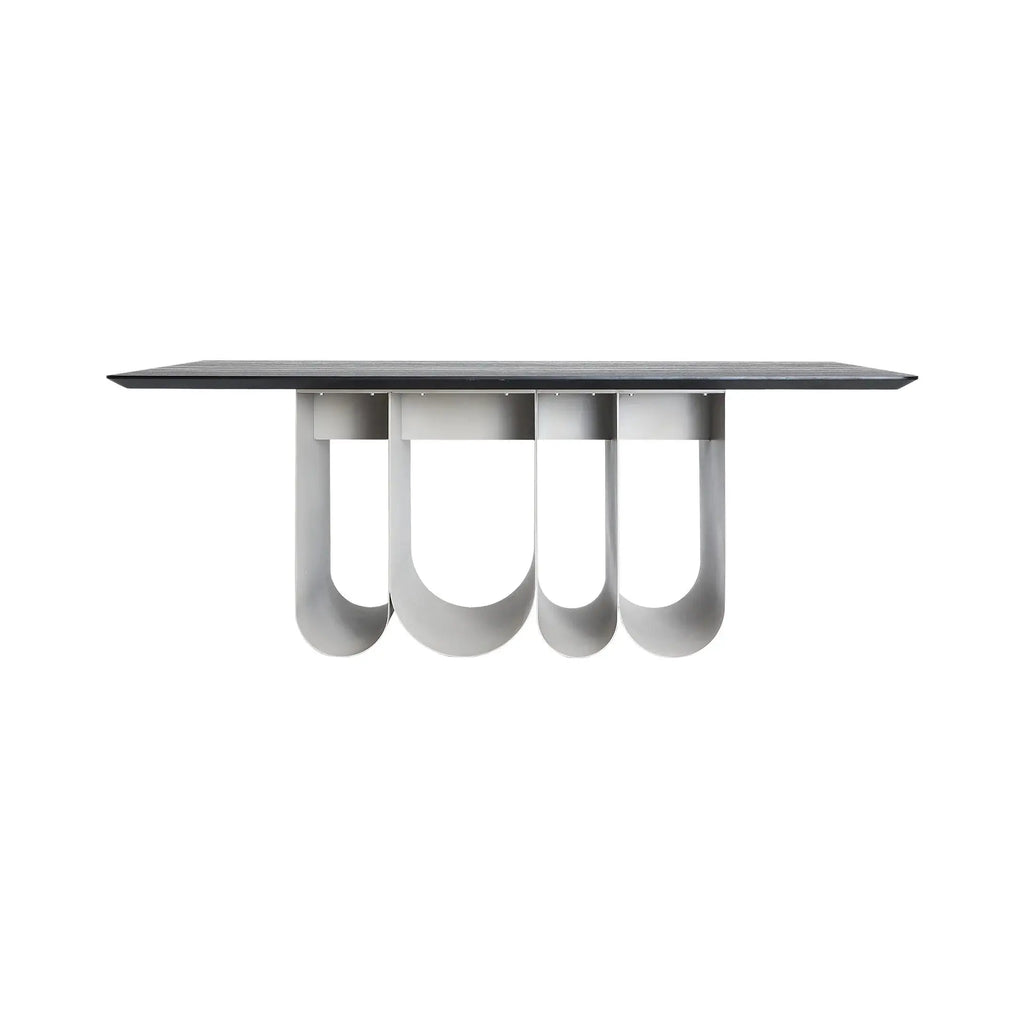 Table de Salle à Manger en Bois MDF Marron ARQA - 220 x 96 cm KODU