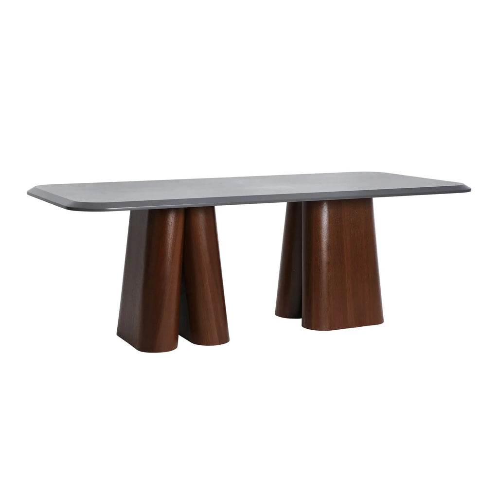 Table de Salle à Manger en Bois MDF Marron CAVA - 220 x 96 cm KODU