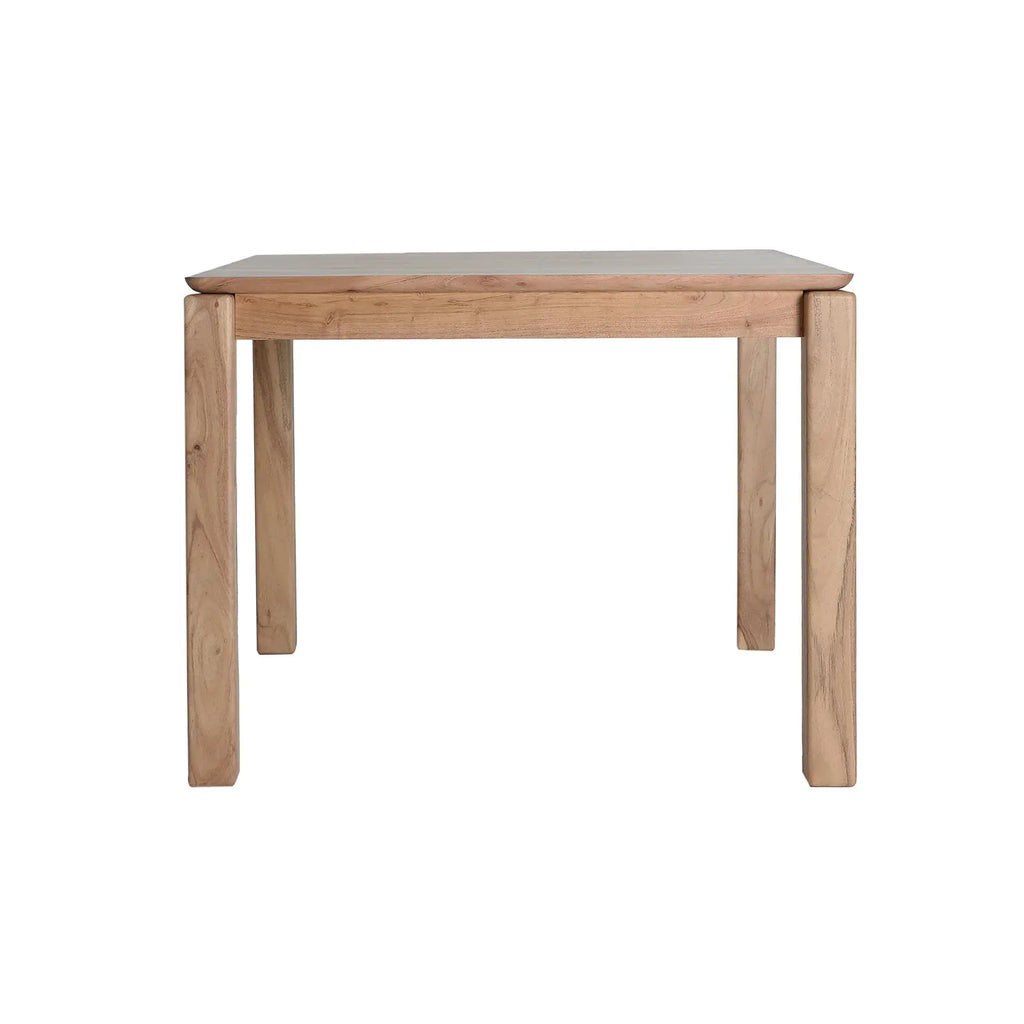 Table de Salle à Manger en Bois d'Acacia Brun Clair BREIL - 100 x 100 cm KODU