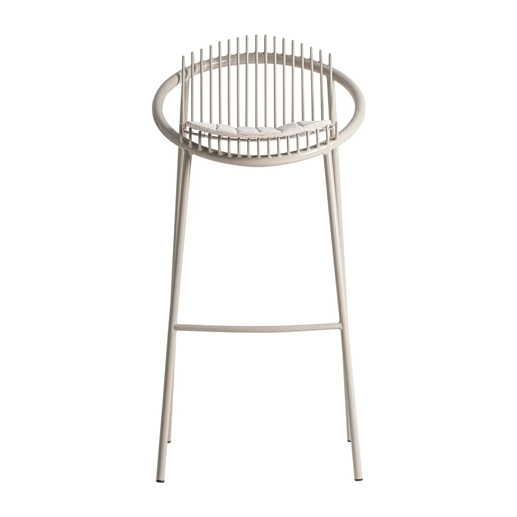 Tabouret de Bar Taupe BRIENZ - 51 x 53 cm KODU