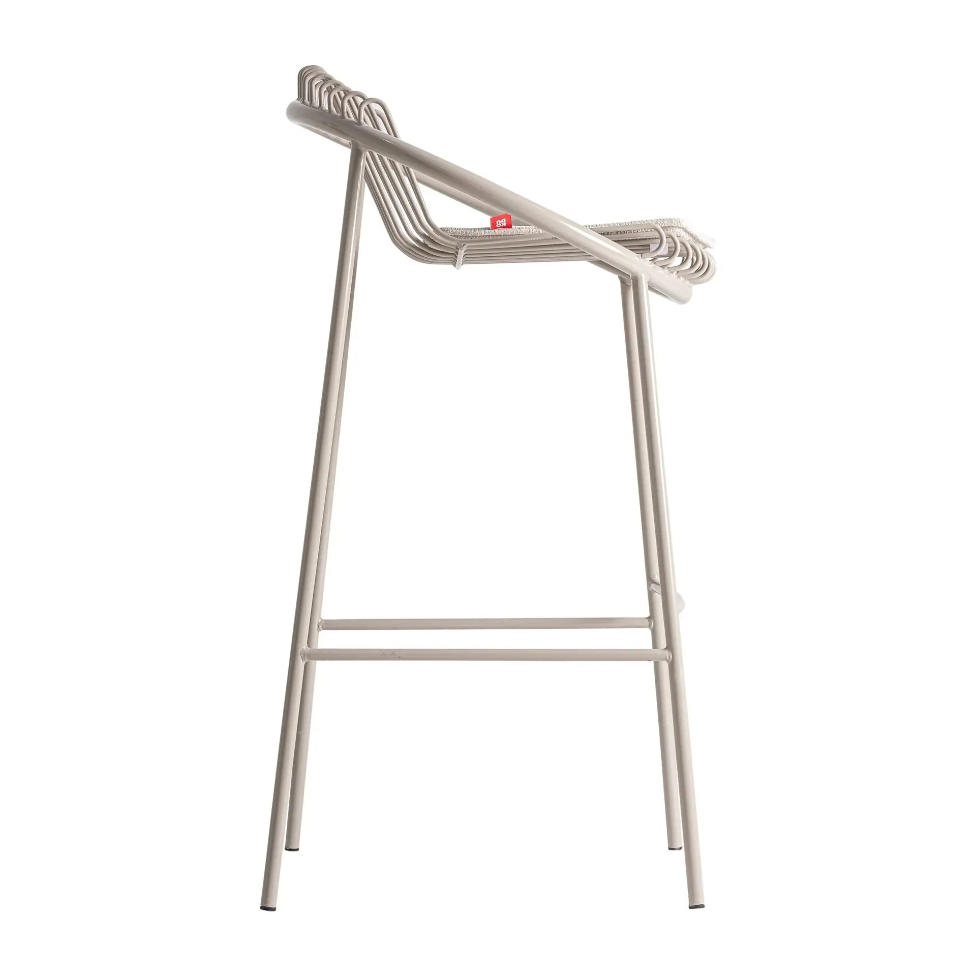 Tabouret de Bar Taupe BRIENZ - 51 x 53 cm KODU