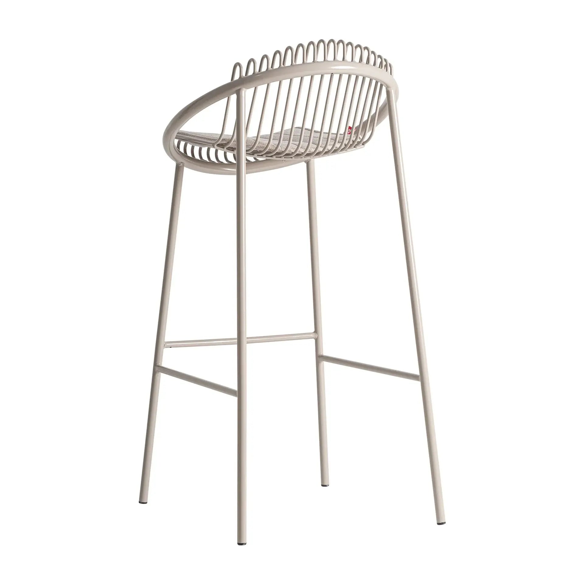 Tabouret de Bar Taupe BRIENZ - 51 x 53 cm KODU