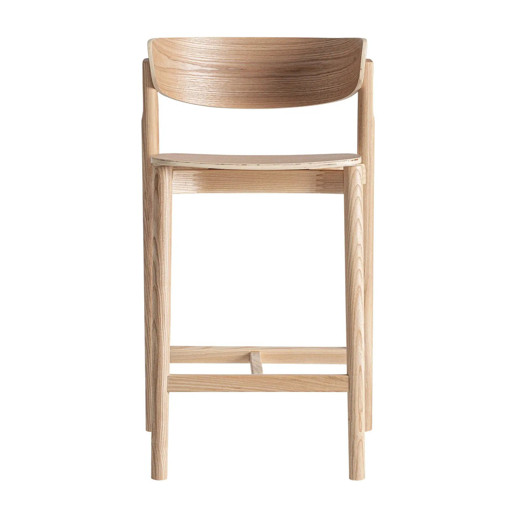 Tabouret de Bar en Bois de Frêne WIELER - 48 x 50 cm KODU