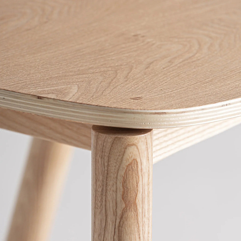 Tabouret de Bar en Bois de Frêne WIELER - 48 x 50 cm KODU
