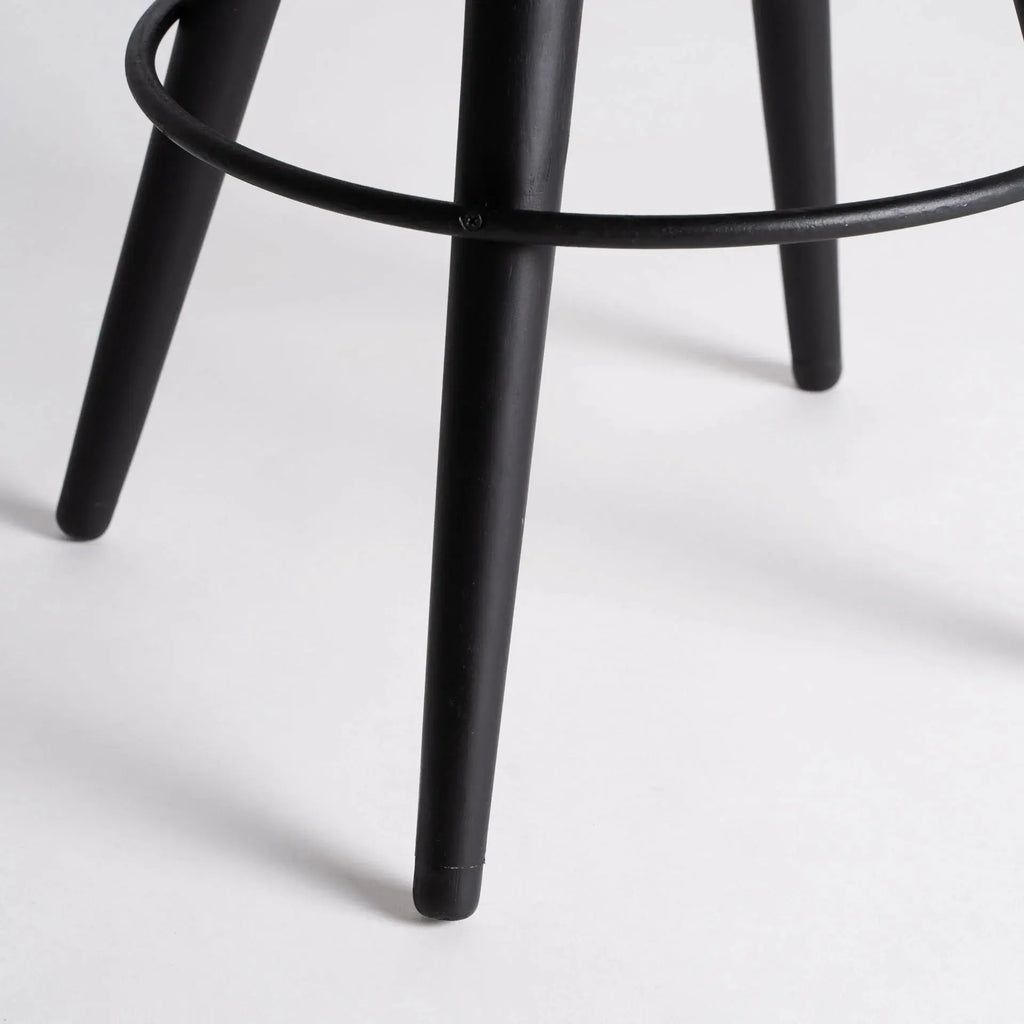 Tabouret de Bar en Cuir BEFAUX - 42 x 42 cm KODU