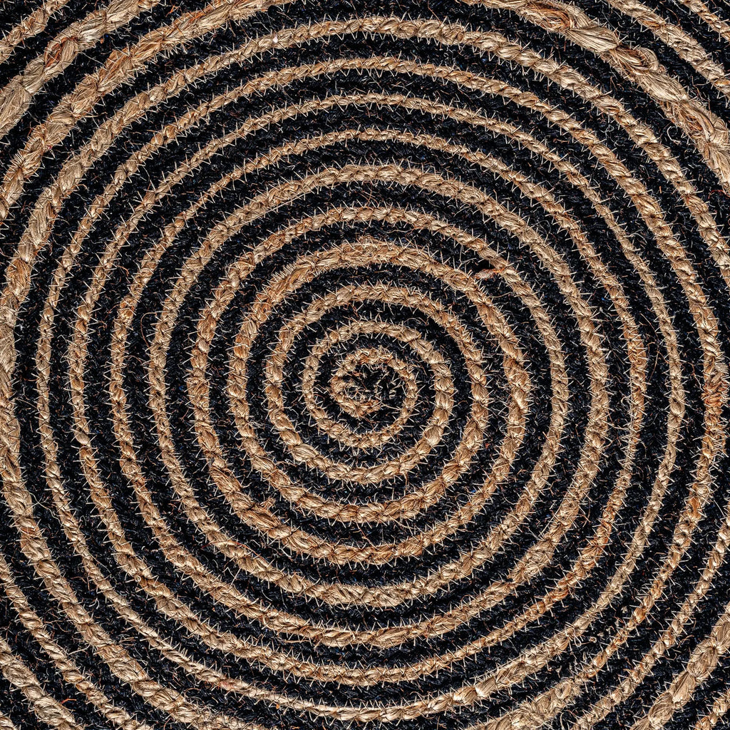 Tapis Rond en Coton Beige LEANDRA - 180 cm KODU