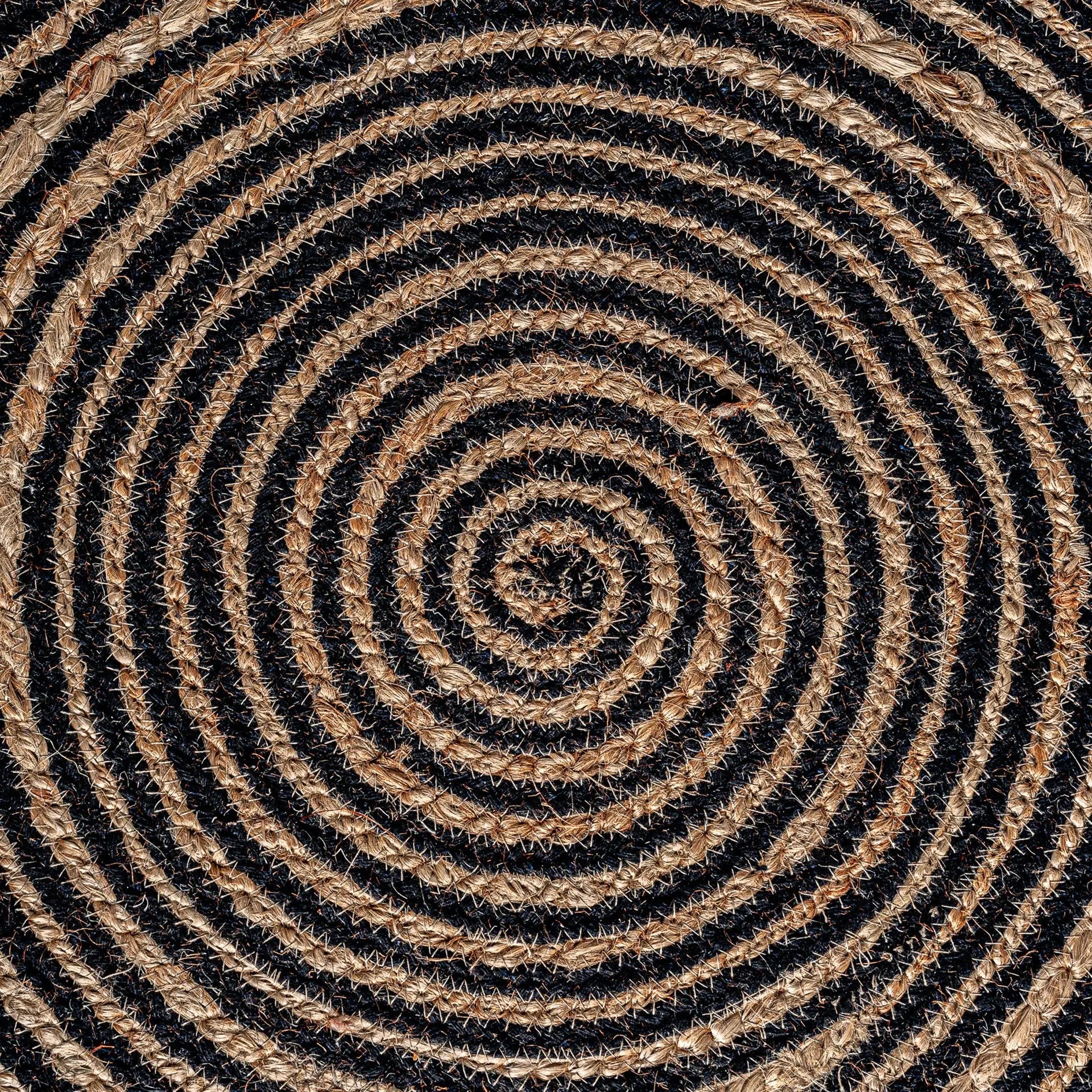 Tapis Rond en Coton Beige LEANDRA - 180 cm KODU