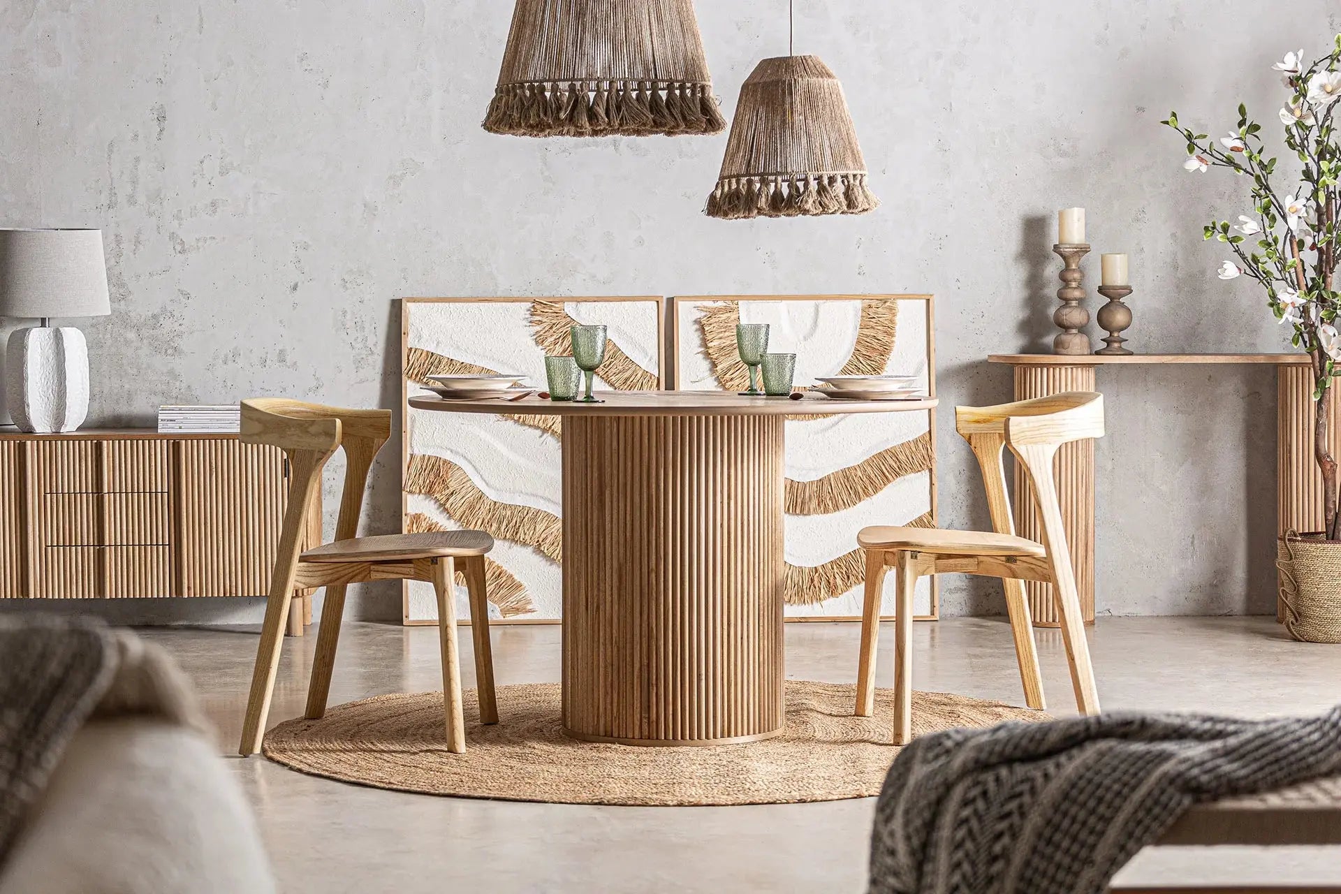Tapis Rond en Jute Brun EBBA - 182 cm KODU