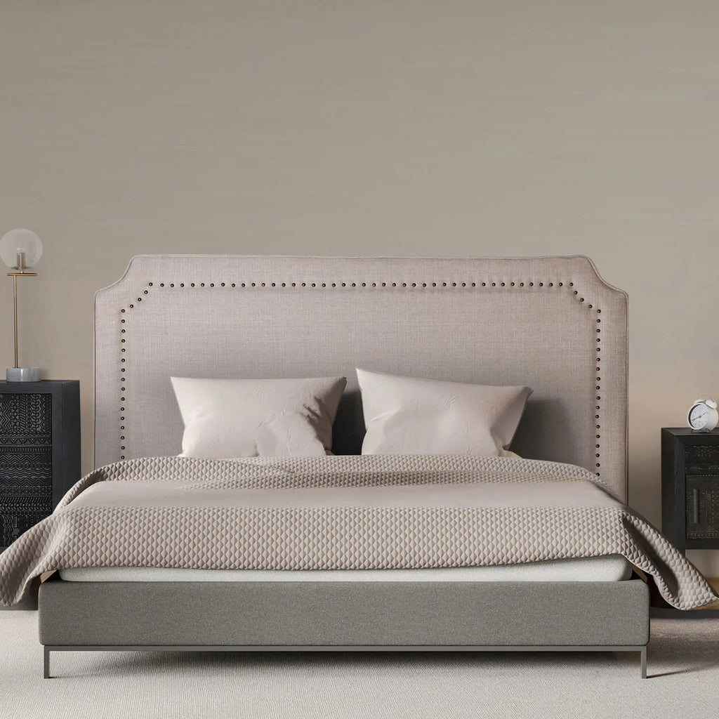 Tête de Lit en Lin Beige SOUSEL - 160 cm KODU