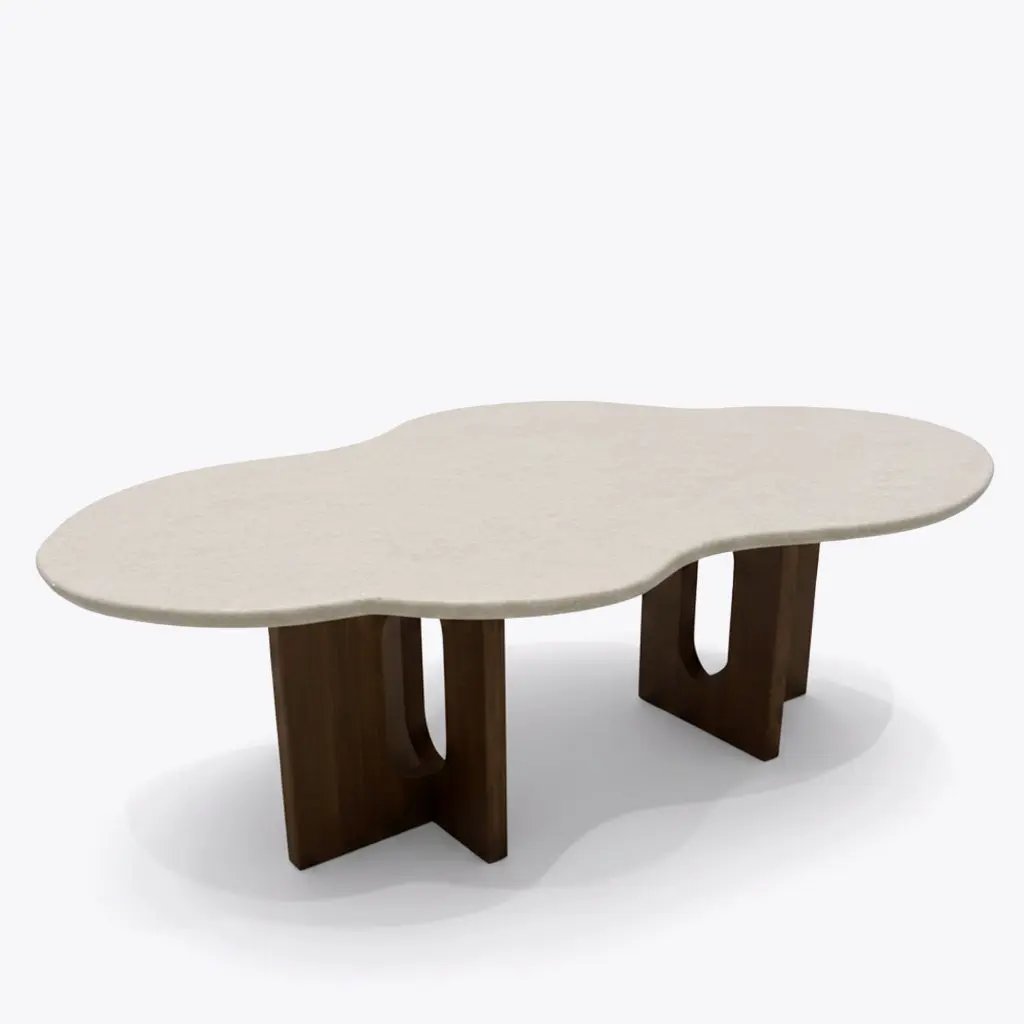 Table Basse en Marbre WAVY - 120 x 60 cm Hawali Home