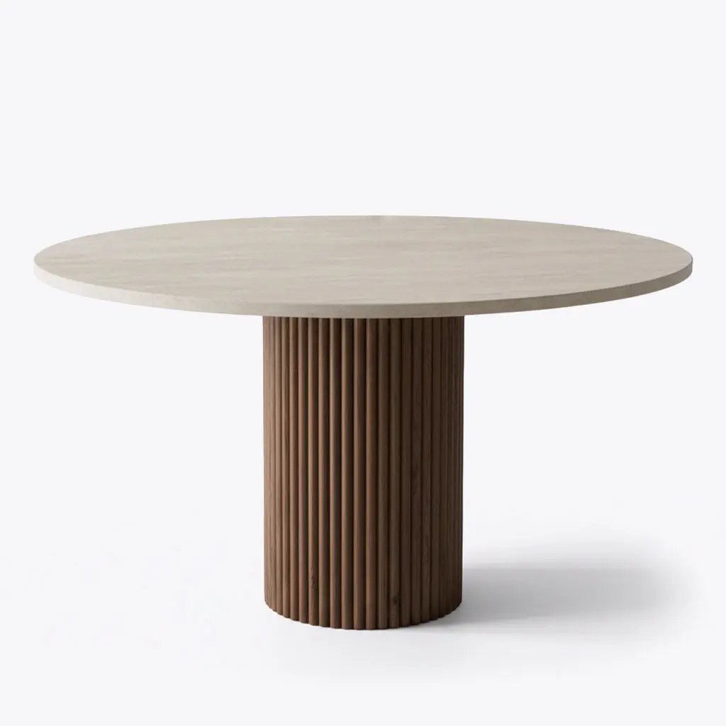 Table à Manger Ronde ELENA - De 100 à 160 cm Hawali Home