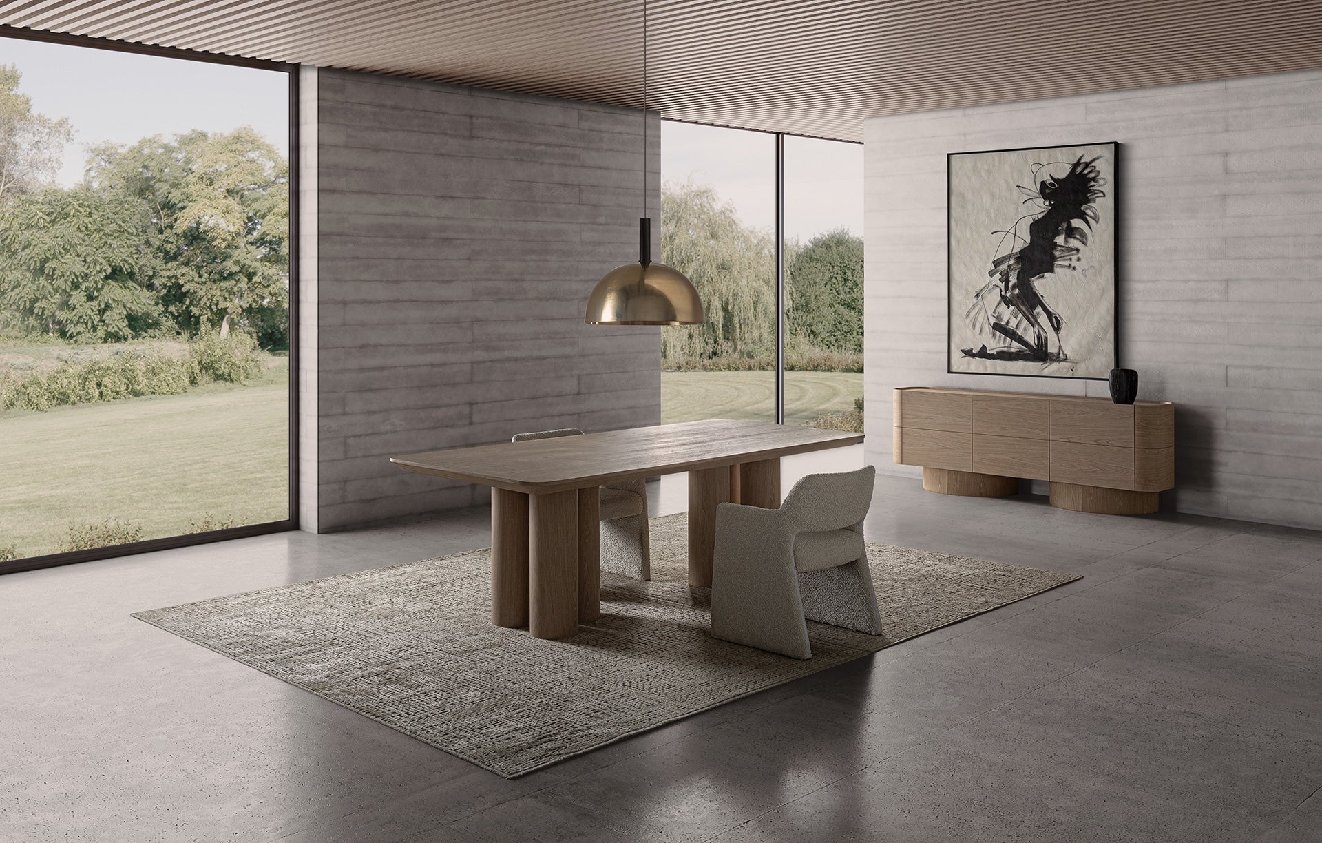 Table à Manger Rectangulaire en Bois 240 x 110 cm | VICAL PRAYSSAC