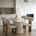 Table à Manger Asymétrique en Béton Ciré AURA