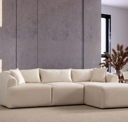 Canapé modulable en tissu velours leonie 3 modules hawali home 1