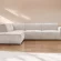 Canapé d'angle tissu chenille chloe hawali home 3