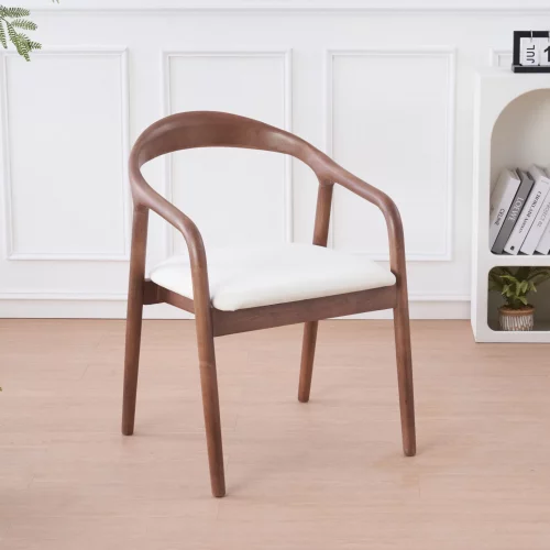 Chaise en bois d'hévéa liya hawali home 1