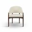 Chaise en bois d’hévéa vania tissu velours beige hawali home 2