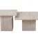 Set de 2 tables basses effet travertin beige balea 52x60 cm et 80x80cm 3