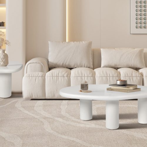 Table basse effet ciment aesthetic ciment blanc 120 cm hawali home 2