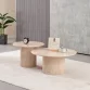 Table basse gigogne duo crèma effet travertin 80x36 cm et 60x42 cm 1