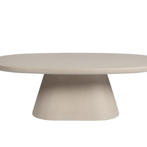 Table basse ovale effet ciment jenny beige hawali home 3