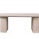 Table basse ovale pure effet travertin 120x70 cm 2