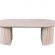 Table basse ovale pure effet travertin 120x70 cm 3