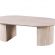 Table basse ovale pure effet travertin 120x70 cm 4