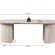 Table basse ovale pure effet travertin 120x70 cm 7