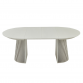 Table à manger ronde extensible rosana beige 6