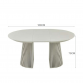 Table à manger ronde extensible rosana beige 7