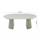 Table à manger ronde extensible rosana beige 8