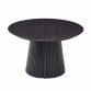 Table à manger ronde extensible rosana marron 1