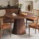 Table à manger ronde en bois de manguier brun dark woody 130 cm hawali home 1