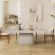 Table à manger effet ciment scarlett beige 220 cm 1
