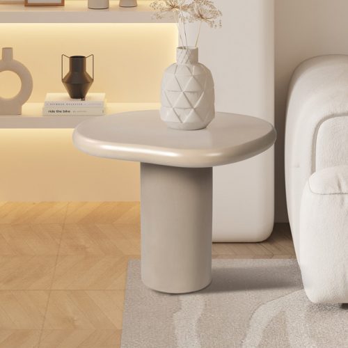 Table d’appoint effet ciment stephy ciment beige 58 cm hawali home 1