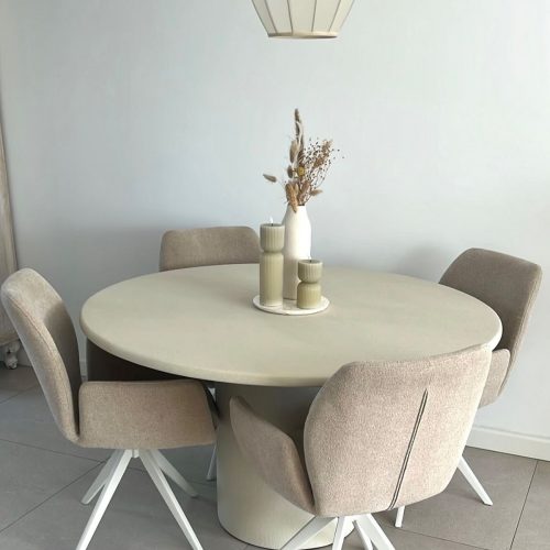 Table à Manger Ronde en Béton Ciré MIRA