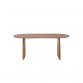 Table à manger ovale en bois massif baÏa 200x100 cm brun clair 3