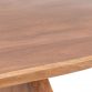 Table à manger ovale en bois massif baÏa 200x100 cm brun clair 4